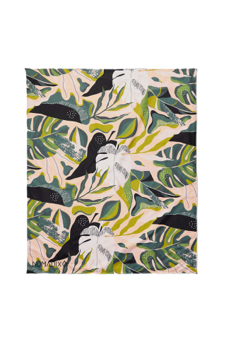 Festival Blanket - Monstera Green Pink