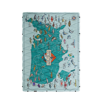 Puffer Blanket - Game Fish Map