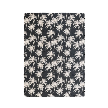 Puffer Blanket - Bunch Palms Black