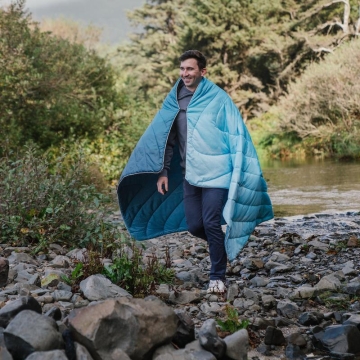 Original Puffy Blanket - Ocean Fade- 1 Person - Ocean Fade