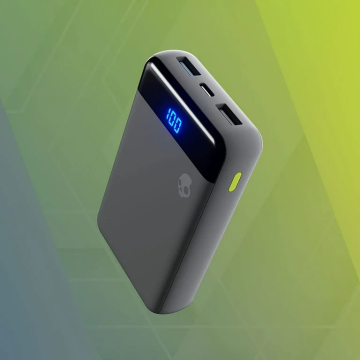 Skullcandy Fat Stash 2 10,000mAh Portable Battery Pack  - Chill Grey/Yellow