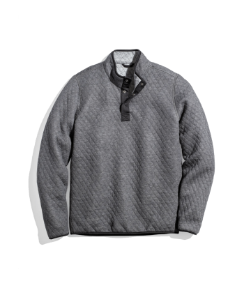 Marine Layer Reversible Corbet Pullover - Charcoal/Mid Heather Grey - XS - Womens