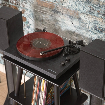 Crosley C62 Record Player with Speakers Walnut - Walnut