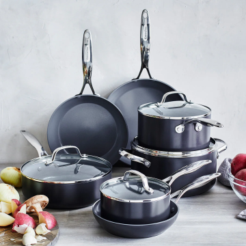GreenPan Valencia Pro Ceramic Non-Stick 11-Piece Cookware Set Grey - Grey