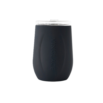 Glass Lined Wine Glass - Black