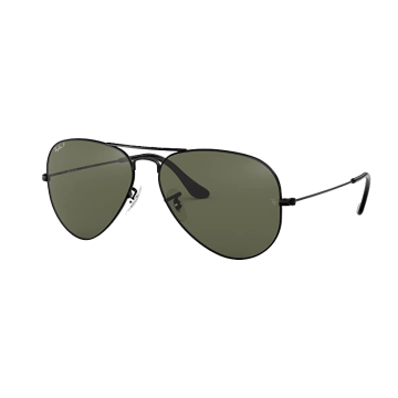 Ray-Ban Aviator Classic Sunglasses Black/Green Classic G-15 - Black/Green Classic G-15