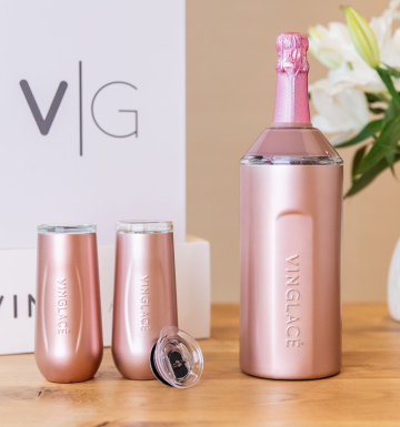 Champagne Gift Set - Rose Gold