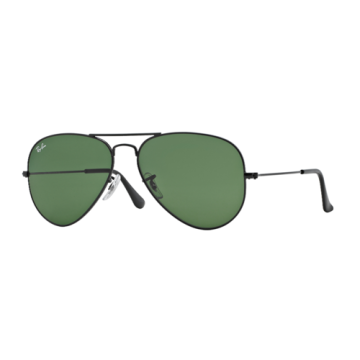 Ray-Ban Aviator Classic Sunglasses Black/Green Classic G-15 - Black/Green Classic G-15