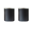 Glass Lined Whiskey Low Ball Set of 2 - Black