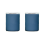 Glass Lined Whiskey Low Ball Set of 2 - Navy