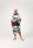 Changing Poncho - Tie-Dye Black and White - S/M